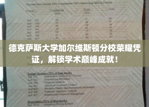 德克萨斯大学加尔维斯顿分校荣耀证照，引领学子攀登学术高峰