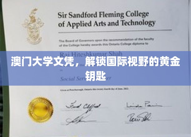 澳门大学文凭，解锁国际视野的黄金钥匙
