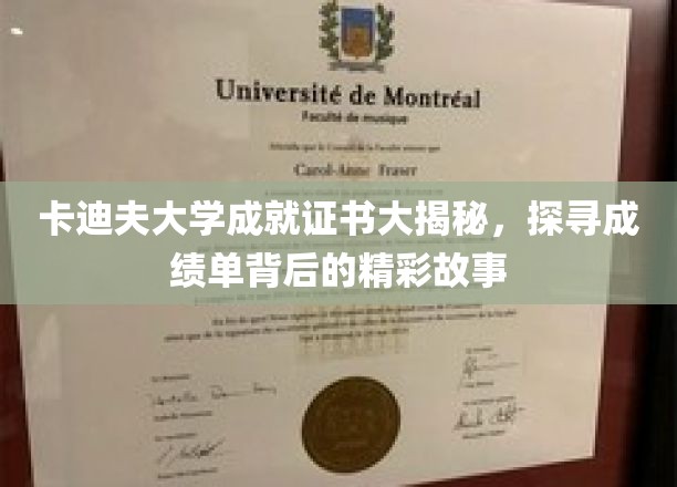 卡迪夫大学成就证书大揭秘，探寻成绩单背后的精彩故事