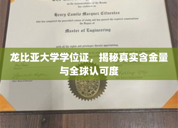 龙比亚大学学位证大揭秘，价值认证与全球通行力深度解析