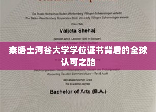 泰晤士河谷大学学位证书背后的全球认可之路