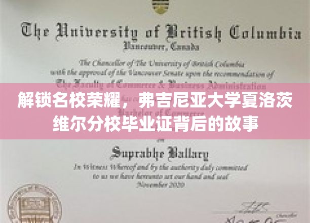 探寻弗大荣耀，揭秘夏洛茨维尔分校毕业证背后的传奇故事