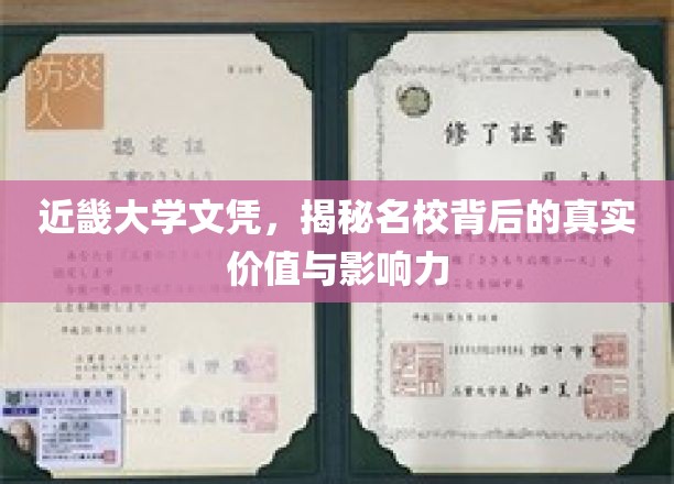 名校光环背后，近畿大学文凭的价值与深远影响揭秘