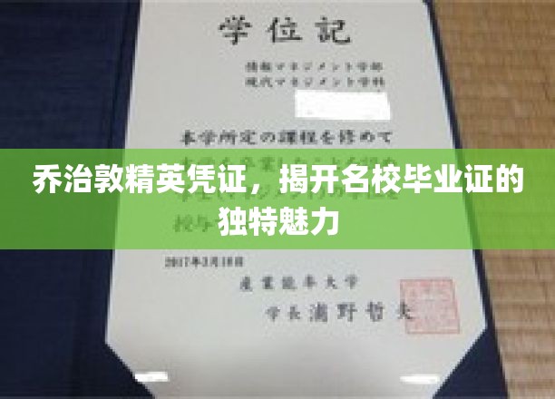 乔治敦精英凭证，揭开名校毕业证的独特魅力
