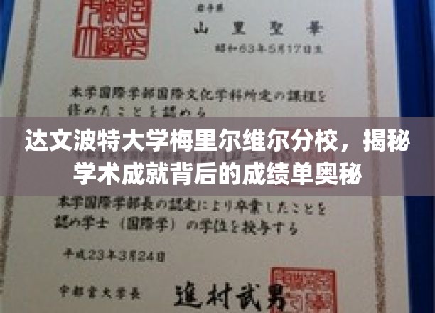 达文波特大学梅里尔维尔分校,揭秘学术成就背后的成绩单奥秘