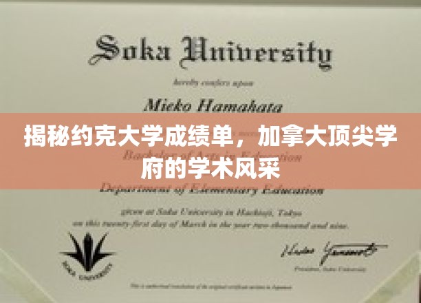 加拿大约克大学成绩单大揭秘，探寻顶尖学府的学术魅力