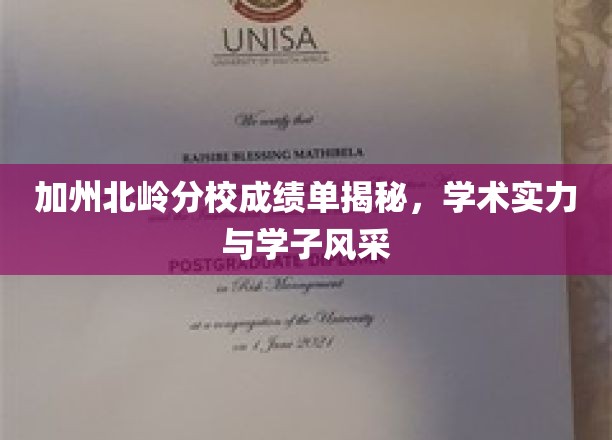 解码加州北岭，揭秘分校学子卓越成绩与风采展示