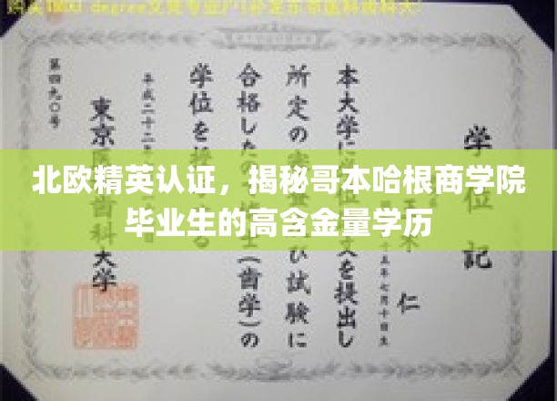 北欧精英认证，揭秘哥本哈根商学院毕业生的高含金量学历
