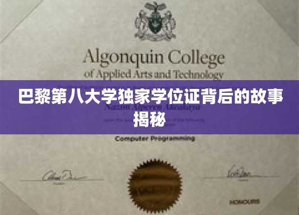 巴黎第八大学神秘学位证，揭开背后的传奇历程