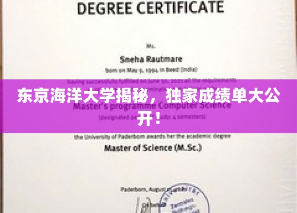 东京海洋大学揭秘，独家成绩单大公开！