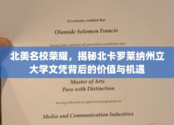 北美精英学府风采，探索北卡罗莱纳州立大学学位的隐形财富与无限可能
