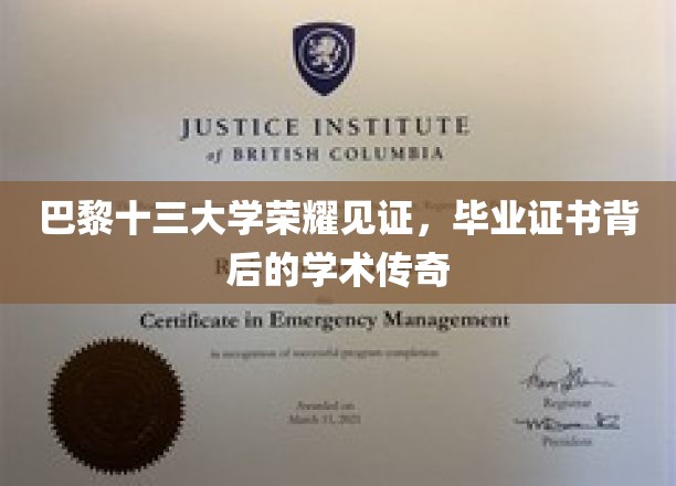 巴黎十三大学荣耀之旅，揭开毕业证书背后的学术奥秘