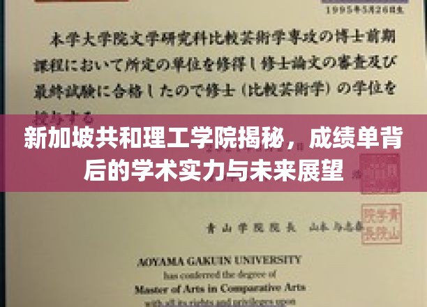 解码新加坡共和理工学院，成绩单背后的学术密码与明日之星蓝图