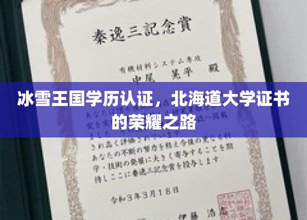 北海道大学证书闪耀冰雪王国，学历认证成就荣耀人生