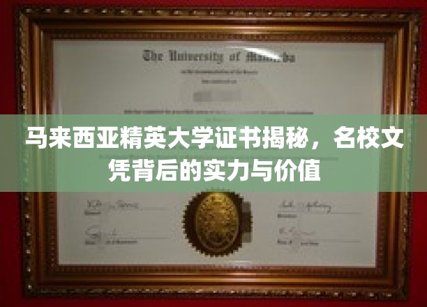 马来西亚精英大学文凭探秘，名校光环下的实力与价值深度解析