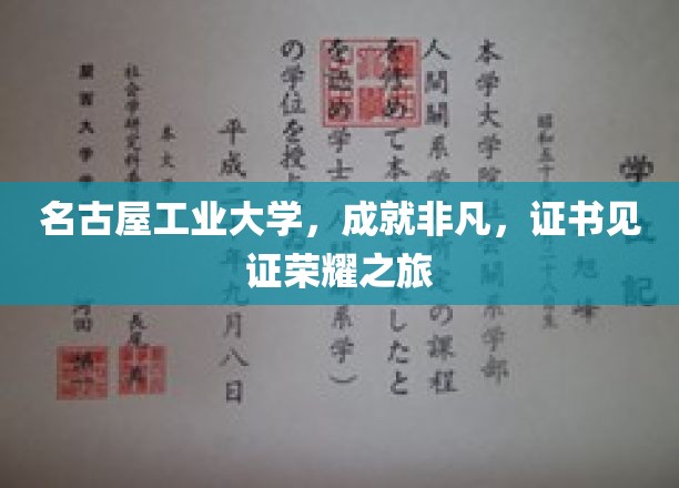 名工荣耀，名古屋工业大学证书映照非凡成就之旅