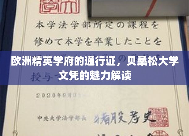 解码贝桑松，欧洲精英学府的荣耀凭证，揭秘文凭背后的世界级魅力