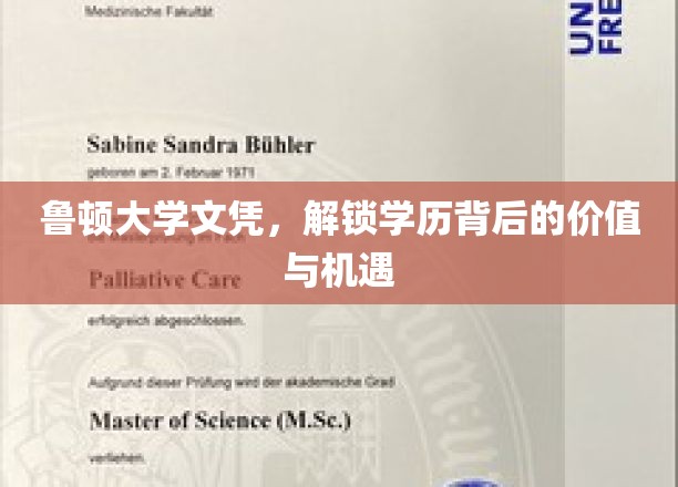 鲁顿大学文凭，解锁学术成就与职业机遇的钥匙