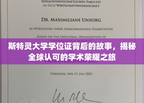斯特灵荣耀见证，揭秘学位证背后的国际学术征途