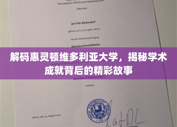 惠灵顿维多利亚大学，探索学术巅峰的非凡历程