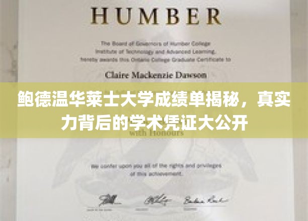 鲍德温华莱士大学成绩单揭秘，真实力背后的学术凭证大公开