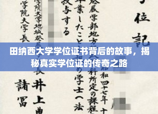 田纳西大学学位证之谜，探寻传奇证书的诞生之旅