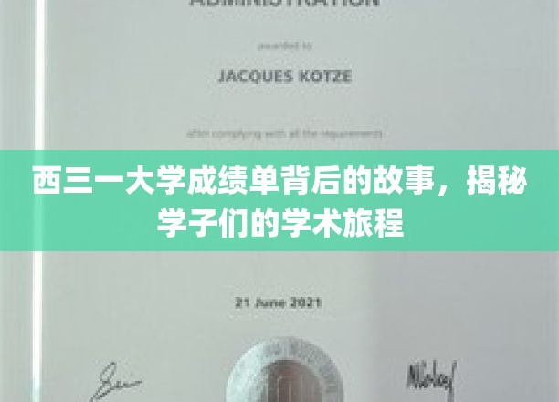 西三一大学成绩单背后的故事：探寻学子们的学术征程