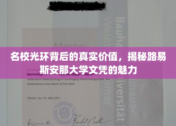 揭秘路易斯安那大学文凭背后的真实价值与魅力