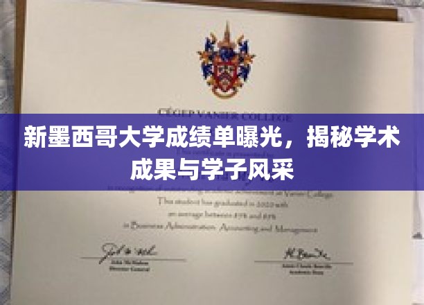 新墨西哥大学成绩单大公开，一窥学术辉煌与学子风采