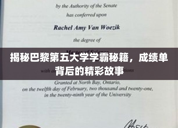 巴黎第五大学学霸风云录，揭秘学霸背后的非凡之路