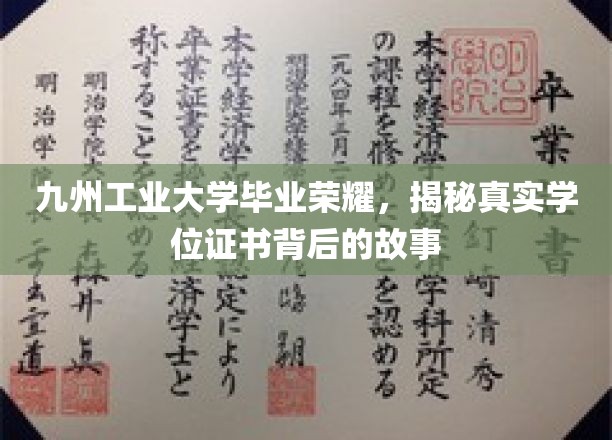 九州工业大学荣耀背后，探寻学位证书的传奇历程