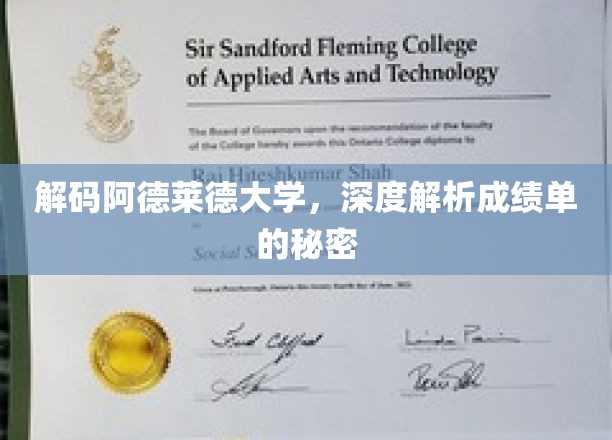 阿德莱德大学成绩单解码，揭开学术成绩的神秘面纱