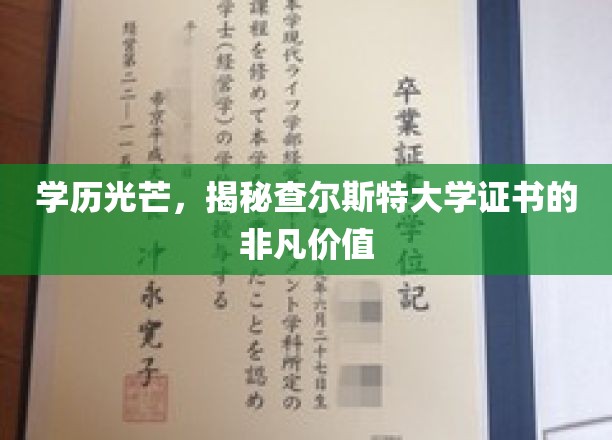 学历光芒，揭秘查尔斯特大学证书的非凡价值