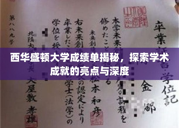 解码西华盛顿大学成绩单，探寻学术卓越背后的秘密与成就
