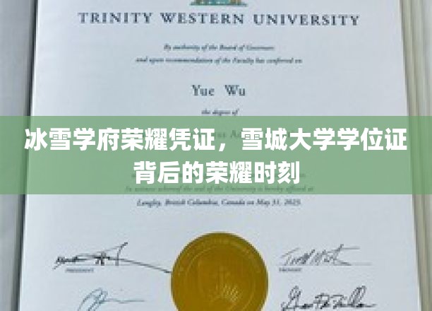 冰雪学府荣耀凭证，雪城大学学位证背后的荣耀时刻