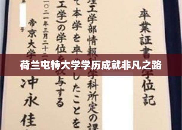 跨越荷兰屯特，探索非凡学历成就的璀璨轨迹