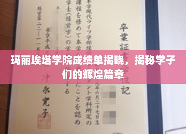 玛丽埃塔学院成绩单揭晓，揭秘学子们的辉煌篇章