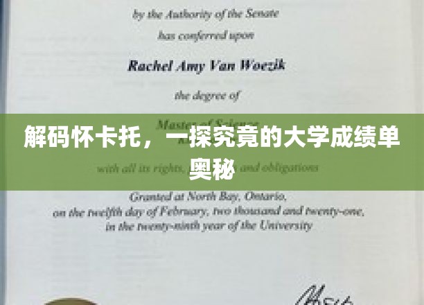 揭秘怀卡托大学成绩单背后的独特解读密码