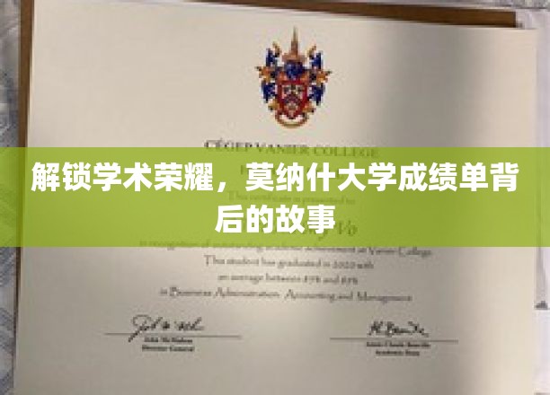 揭开莫纳什大学卓越成绩单的神秘面纱