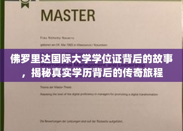 佛罗里达国际大学学位证，一段传奇学历的诞生之旅