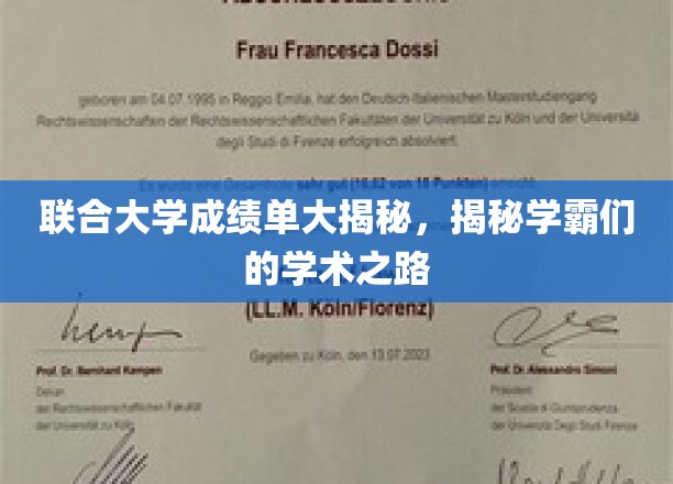 学霸足迹揭秘，联合大学成绩单背后的学术传奇