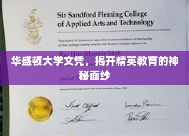 解码精英摇篮，华盛顿大学文凭背后的教育奥秘