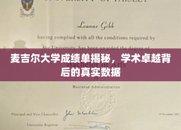 麦吉尔大学成绩单揭秘，学术卓越背后的真实数据