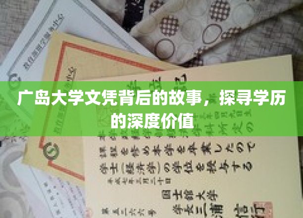 广岛大学文凭背后的传奇，揭秘学历的深层价值与人生轨迹