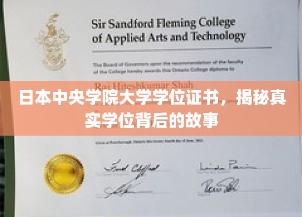 日本中央学院大学学位证书，揭开其背后的传奇与真相