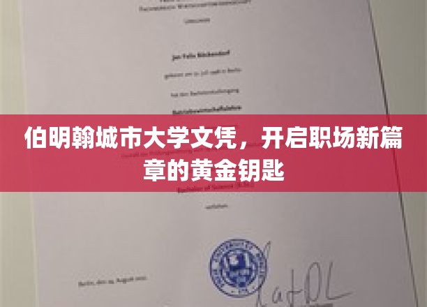 伯明翰城市大学文凭，解锁职场成功新起点