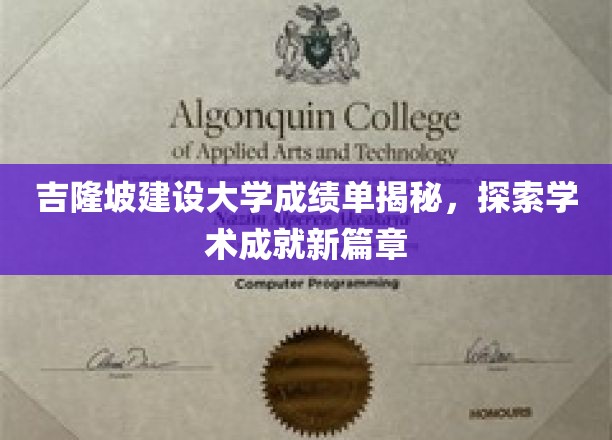 吉隆坡建设大学成绩单背后，揭秘学术新星崛起之路