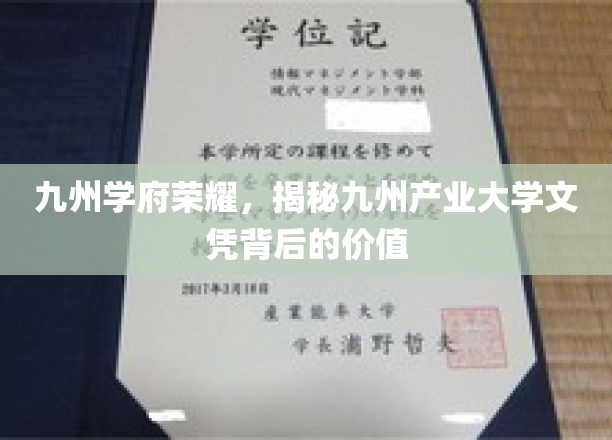 九州学府荣耀，揭秘九州产业大学文凭背后的价值
