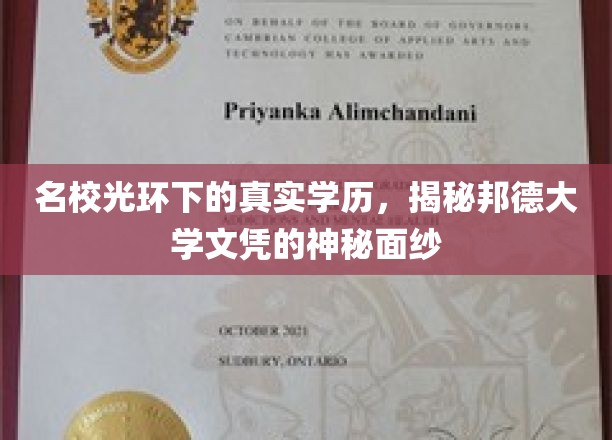 名校光环下的真实学历，揭秘邦德大学文凭的神秘面纱