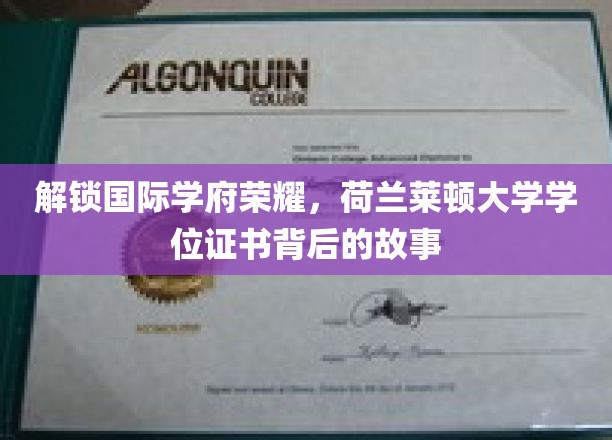 揭开荷兰莱顿大学荣耀学位的神秘面纱